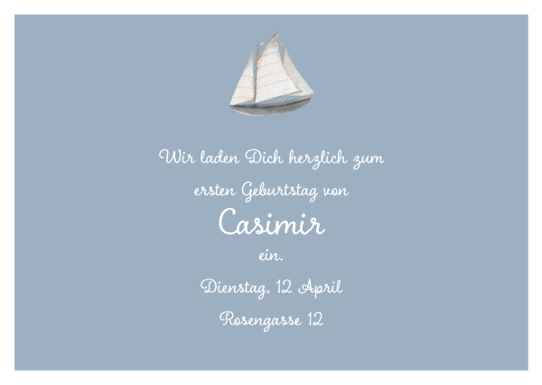 Casimirs Segelboot