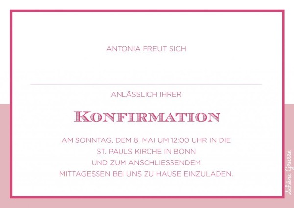 Antonias Konfirmation